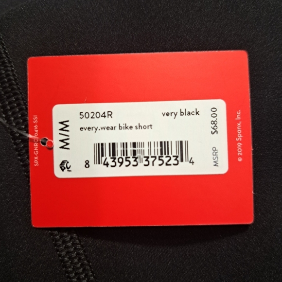 SPANX Women's Every Wear Bike Shorts With Small Pocket Very Black Size Medium - Picture 14 of 16